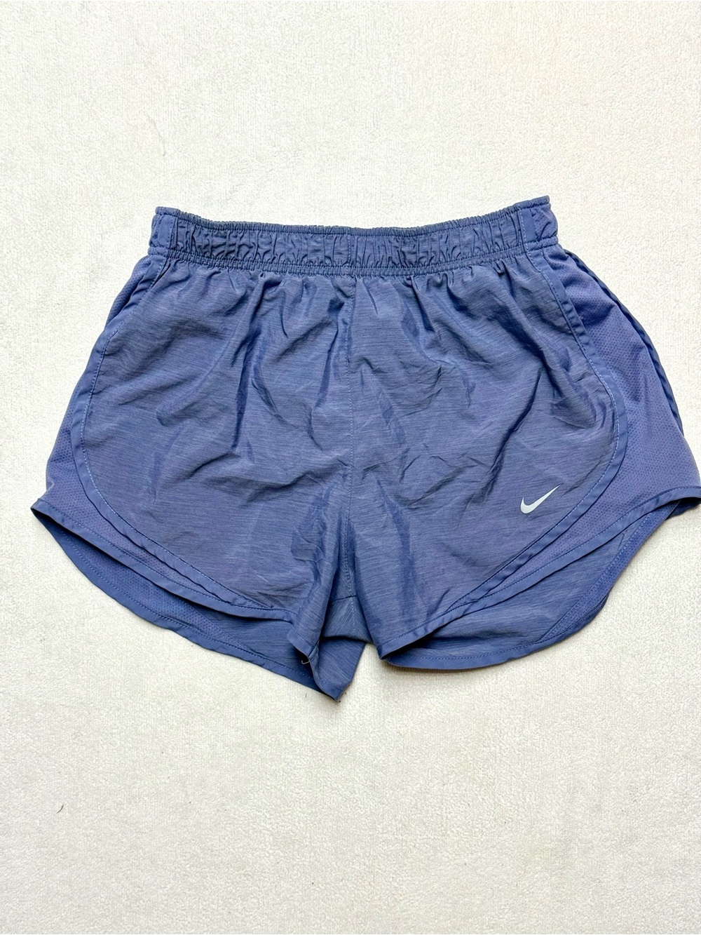 Nike Purple Blue Athletic Shorts with Swoosh